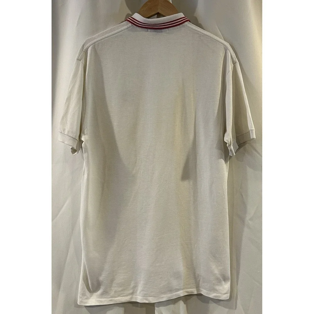 VINTAGE Ralph‎ Lauren Polo Golf Shirt Mens Large White Club Shield 90s